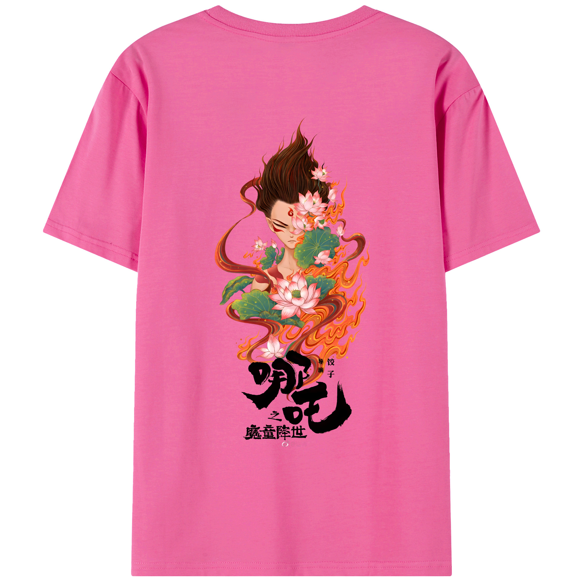 （画像用） Ne Zha 2 ナタ 魔童の大暴れ レディース半袖Tシャツ(バックプリント)